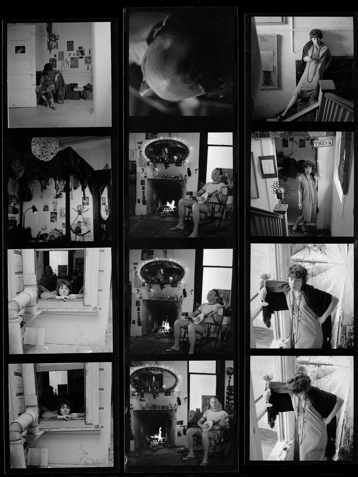 Wally Hedrick and Jay DeFeo in the Painterland living room
